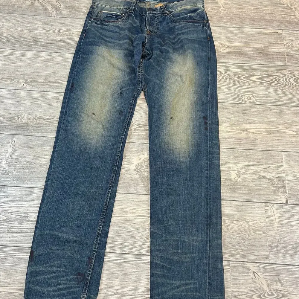 Gilded Age Men’s Ink Splatter Denim Jeans NWT Size 34 Made in USA